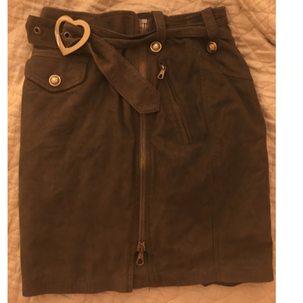 Moschino Leather Mini Skirt
